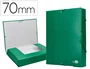 Liderpapel Carpeta para proyectos Folio verde con lomo de 70 mm