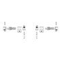 Roca AI0001200R Kit Conjunto Bisagras para Asiento con Caída Amortiguada para América, Happening, Hall, Sidney, Meridian, Dama Senso, Giralda