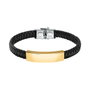 Sector Pulsera de Cuero Negro para Hombre SZV110