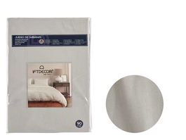 Giftdecor Set 3 Sabanas 90 cm Color Gris para Cama 90x200 cm (Set de 12)
