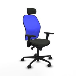 PIQUERAS Y CRESPO Silla de oficina Jorquera Negro/Azul