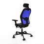 PIQUERAS Y CRESPO Silla de oficina Jorquera Negro/Azul