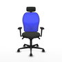 PIQUERAS Y CRESPO Silla de oficina Jorquera Negro/Azul