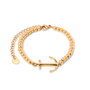 Tom Hope Pulsera Petite chain bracelet w/beads Gold Rosa