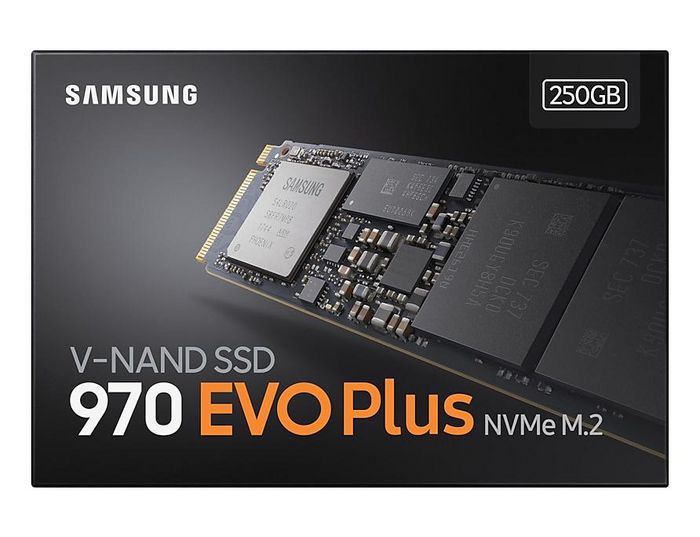Samsung 970 EVO Plus SSD NVMe M.2 2280 250 GB PCIe 3.0 x4, Alto Rendimiento, Tecnología V-NAND, 3500/3300 MB/s