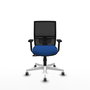 PIQUERAS Y CRESPO Silla de oficina Yunquera con mecanismo Sincro, Azul y Negro