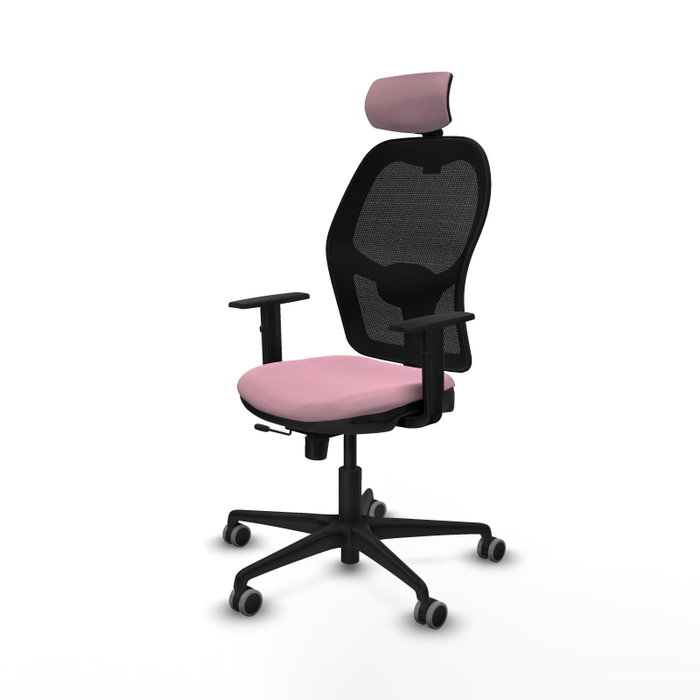 PIQUERAS Y CRESPO Silla de oficina Jorquera Rosa y Negro