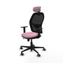 PIQUERAS Y CRESPO Silla de oficina Jorquera Rosa y Negro
