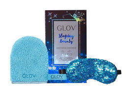 Sleeping Beauty Set Glov: Sleeping Beauty, Sleep Mask, Blue + Sleeping Beauty, Textile Makeup Remover Glove, Bouncy Blue