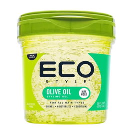 ECO STYLE Olive Oil Styling Gel Todo Tipo de Cabellos Sin Alcohol 473ml