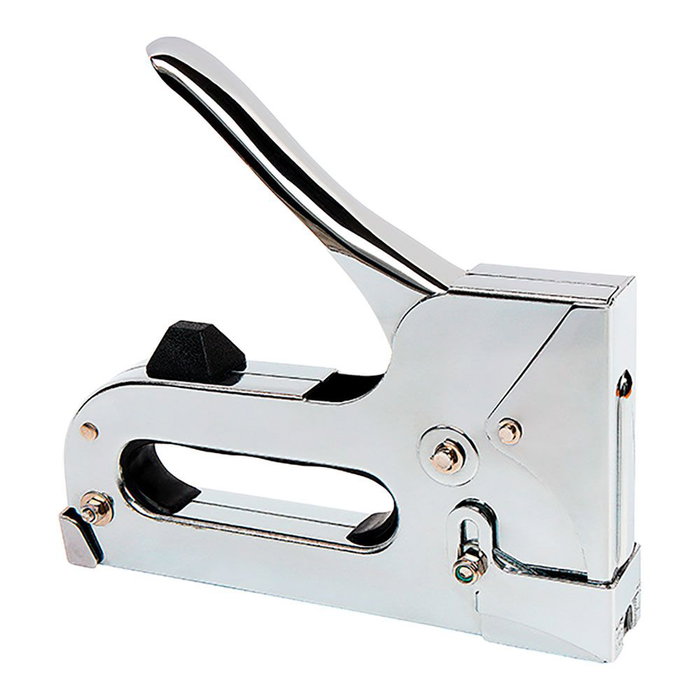 Workpro Grapadora 4 - 14 mm, Palanca Bloqueable, Mecanismo Acero, Estructura Precisión, Cromado Larga Vida