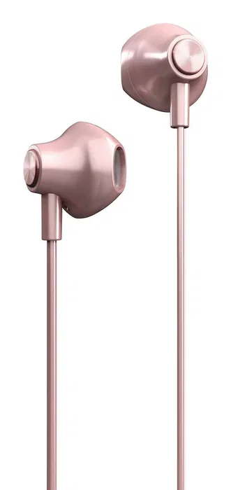 Energy Sistem EasyPods Auriculares Intraurales Alámbricos con Micrófono, USB-C, Compatible con Asistentes de Voz, Control de Reproducción, Color Oro Rosa
