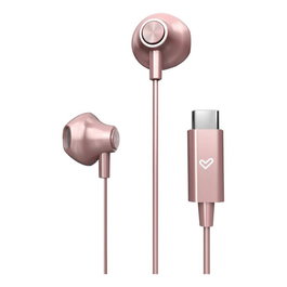 Energy Sistem EasyPods - Auriculares Intraurales con Micrófono, Conexión USB Tipo C, Control en Cable, Frecuencia 20-20000 Hz, 1.2 m, Color Oro Rosa