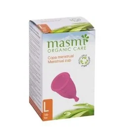 MASMI Copa Menstrual Talla L Protección 12h TPE Grado Médico Hipoalergénica Reutilizable Vegana