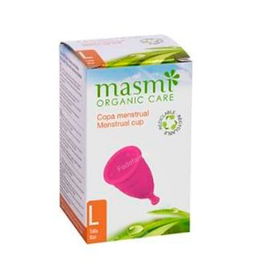 MASMI Copa Menstrual Talla L Protección 12h TPE Grado Médico Hipoalergénica Reutilizable Vegana