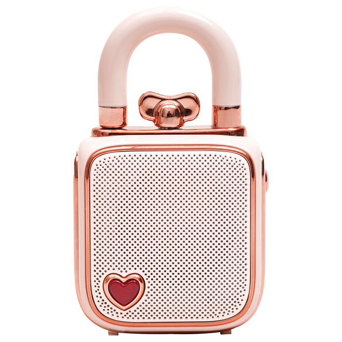 Divoom LoveLock Altavoz Bluetooth Portátil Rosa, 5W, 3.2 cm, 5h Autonomía, USB-C, Caja Regalo