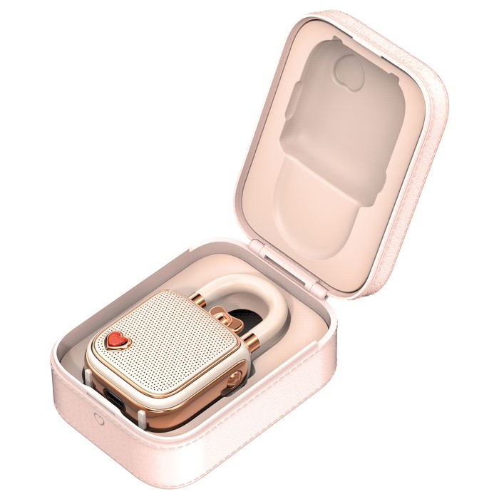 Divoom LoveLock Altavoz Bluetooth Portátil Rosa, 5W, 3.2 cm, 5h Autonomía, USB-C, Caja Regalo