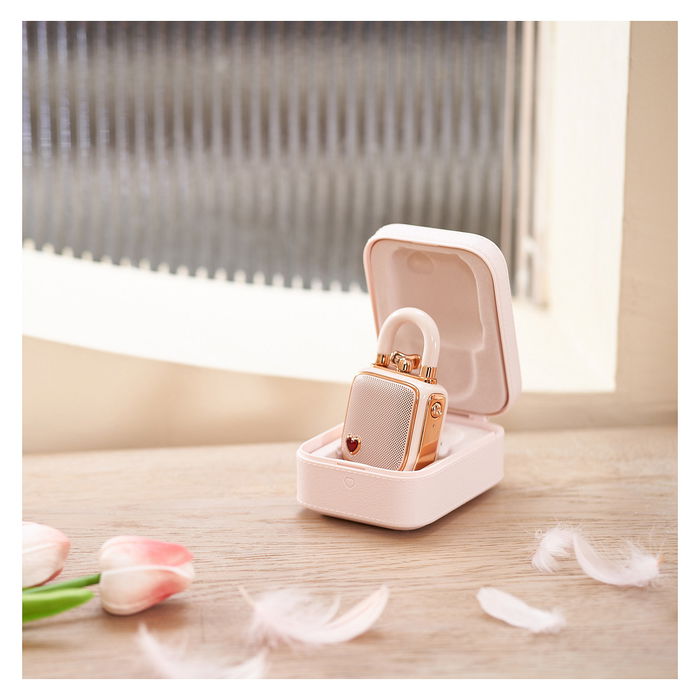 Divoom LoveLock Altavoz Bluetooth Portátil Rosa, 5W, 3.2 cm, 5h Autonomía, USB-C, Caja Regalo