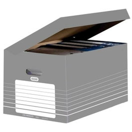 Elba Caja Contenedora Tapa Integrada Automontable Gris