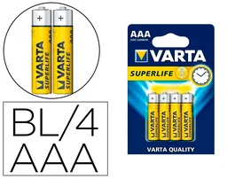 Varta Superlife AAA Zinc Carbon Pack de 4