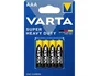 Varta Superlife AAA Zinc Carbon Pack de 4