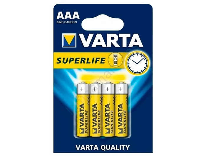 Varta Superlife AAA Zinc Carbon Pack de 4 Varta Superlife AAA Zinc Carbon Pack de 4