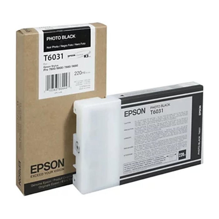 Epson Cartucho de Tinta Photo Black T603100 de 220 ml para Stylus Pro 7800/7880/9800/9880 Epson Cartucho de Tinta Photo Black T603100 de 220 ml para Stylus Pro 7800/7880/9800/9880