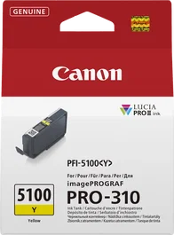 Canon PFI-5100y Amarillo Cartucho de Tinta Original 14ml (6955C001)