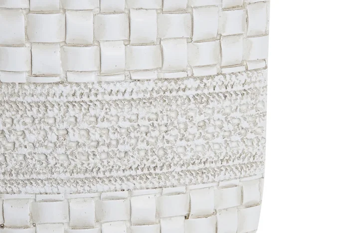 DKD Home Decor Jarrón de Resina Blanco 18x6x28 cm