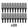 Omp Juego de 20 Tornillos de Rueda Speed M12x1.5 con Protector Plata