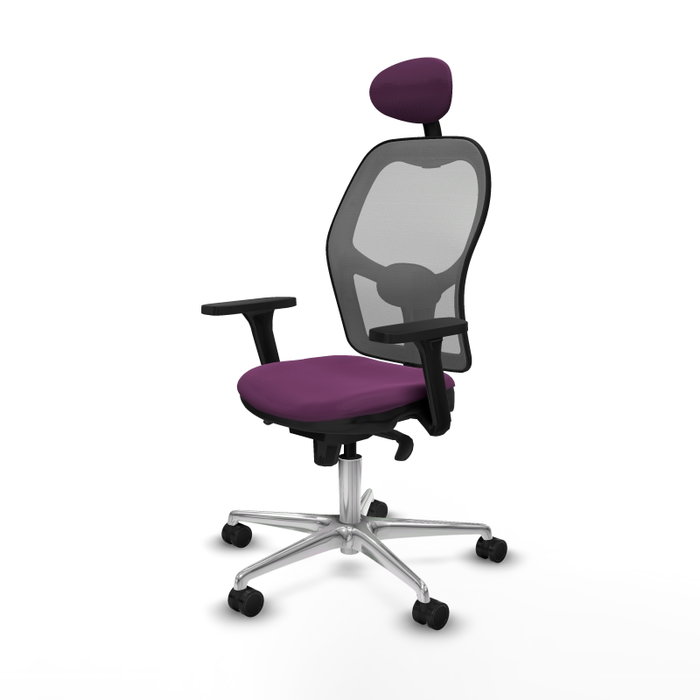 PIQUERAS Y CRESPO Silla de oficina Jorquera con mecanismo Sincro, Morado y Gris