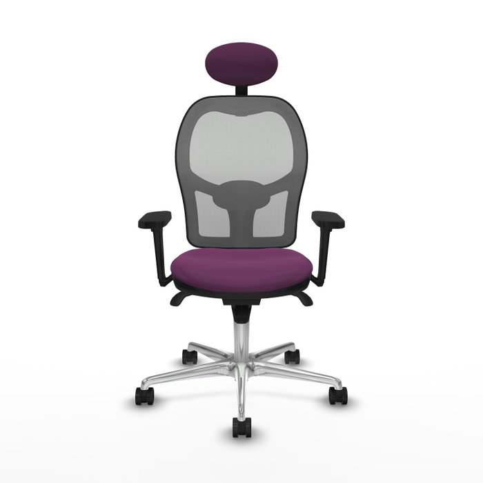 PIQUERAS Y CRESPO Silla de oficina Jorquera con mecanismo Sincro, Morado y Gris