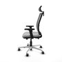 PIQUERAS Y CRESPO Silla de oficina Haches Gris con mecanismo Sincro/Traslack