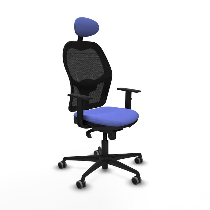 PIQUERAS Y CRESPO Silla de oficina Jorquera con mecanismo Sincro, Tela Azul claro y Malla Negro PIQUERAS Y CRESPO Silla de oficina Jorquera con mecanismo Sincro, Tela Azul claro y Malla Negro