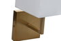 DKD Home Decor Lámpara Aplique Glam Blanco Negro Metal y Poliéster 19 x 30 x 15 cm (2 Unidades)