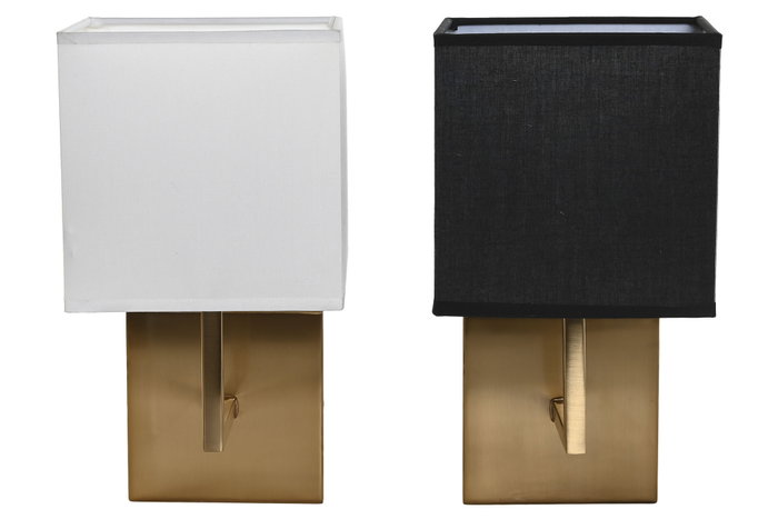 DKD Home Decor Lámpara Aplique Glam Blanco Negro Metal y Poliéster 19 x 30 x 15 cm (2 Unidades) DKD Home Decor Lámpara Aplique Glam Blanco Negro Metal y Poliéster 19 x 30 x 15 cm (2 Unidades)