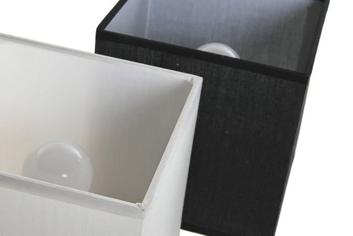 DKD Home Decor Lámpara Aplique Glam Blanco Negro Metal y Poliéster 19 x 30 x 15 cm (2 Unidades) DKD Home Decor Lámpara Aplique Glam Blanco Negro Metal y Poliéster 19 x 30 x 15 cm (2 Unidades)