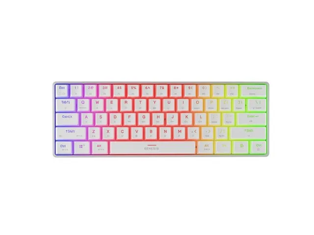Genesis Thor 660 G2 RGB Blanca Gateron Brown Teclado Mecánico QWERTY USB-C con Retroiluminación RGB