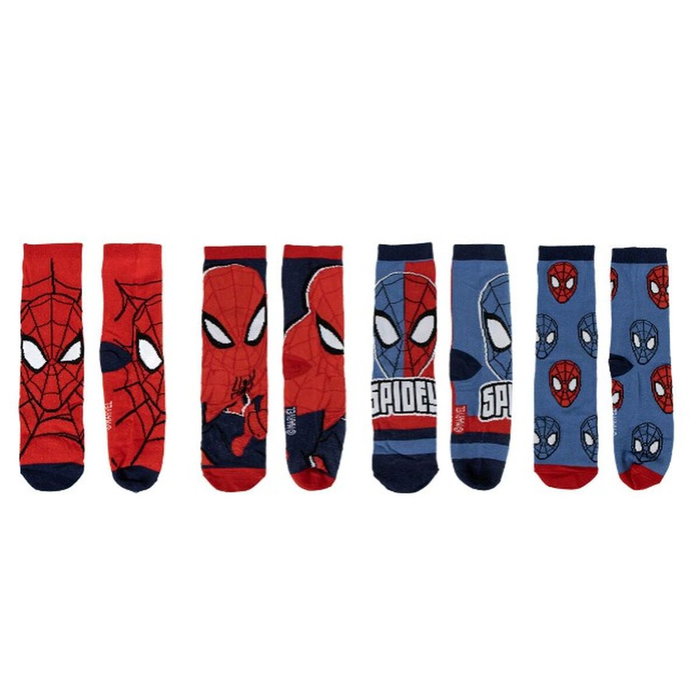 Cerdá Pack Calcetines 4 Piezas Spiderman T.23/26 Multicolor