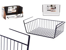 Kinvara Soporte Negro Metal Cesto 40x25,5x14 cm (Set de 12)