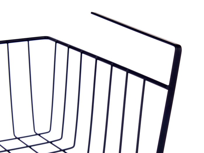 Kinvara Soporte Negro Metal Cesto 40x25,5x14 cm (Set de 12)