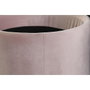 DKD Home Decor Reposapiés de Terciopelo Rosa y Metal Negro