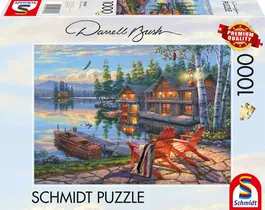 Schmidt Spiele Puzzle SCH1706159795513 'A orillas del lago Loon, Nueva York' 1000 Piezas, Edad Recomendada a partir de 12 años