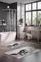 Mijölnir CT-5131 Juego de 2 Alfombrillas de Baño Antideslizantes Antibacterianas Lavables a Máquina de Poliéster 40x60cm y 60x100cm