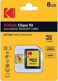 Kodak MicroSDHC Clase 10 de 8GB con adaptador