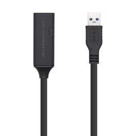 Aisens Cable USB 3.0 Prolongador con Amplificador, Tipo A/M-A/H, Negro, 5.0 m