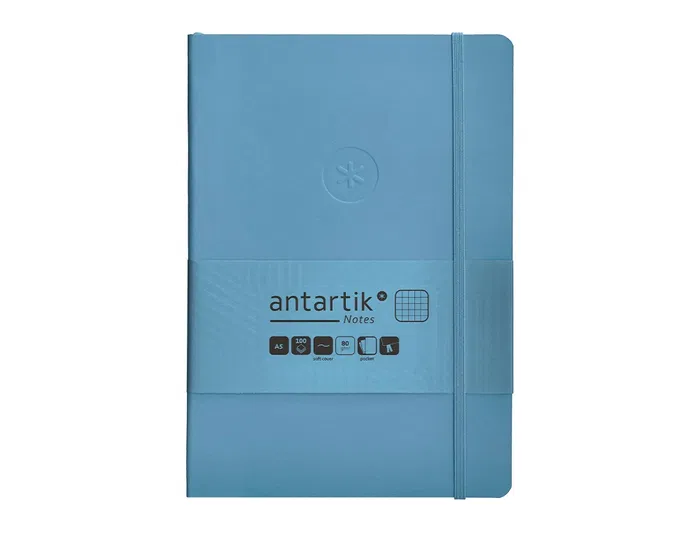 Antartik Cuaderno A5 Tapa Blanda Hojas Cuadriculadas Azul Claro 80 Hojas 80gr FSC