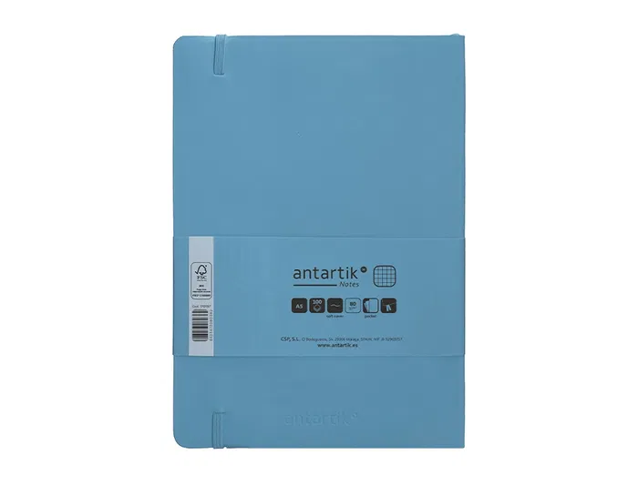 Antartik Cuaderno A5 Tapa Blanda Hojas Cuadriculadas Azul Claro 80 Hojas 80gr FSC