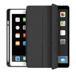 eSTUFF Estuche para iPad 9.7 2018/2017 con Compartimento para Lápiz, Cuero PU Negro