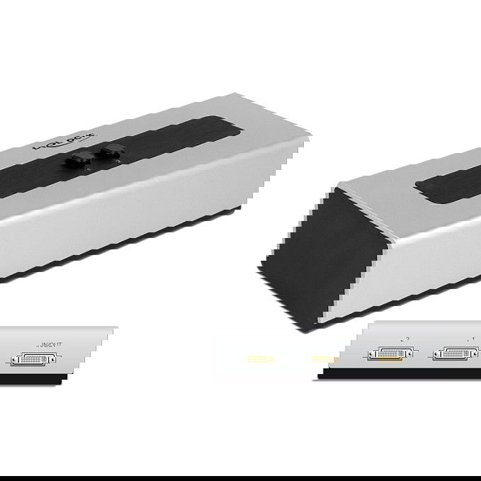 Delock Conmutador DVI 2 Entradas a 1 Salida 87664, 1920 x 1200 Pixeles, Negro y Gris, Plástico Delock Conmutador DVI 2 Entradas a 1 Salida 87664, 1920 x 1200 Pixeles, Negro y Gris, Plástico